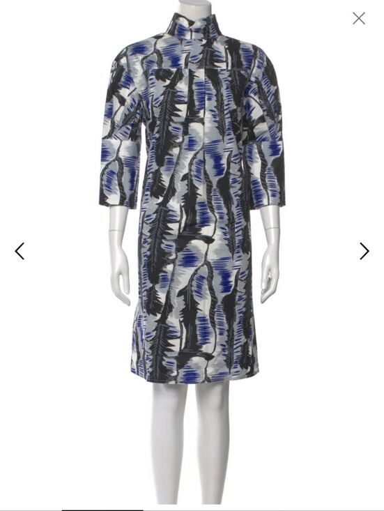 Marni Dresses & Skirts - Marni Printed Shift Dress in Blue, Black & White